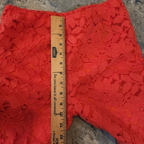NWOT FREE PEOPLE WILD LACES PULL ON CROP FLARE PANTS IN AUDACIOUS RED - Picture 14 of 16